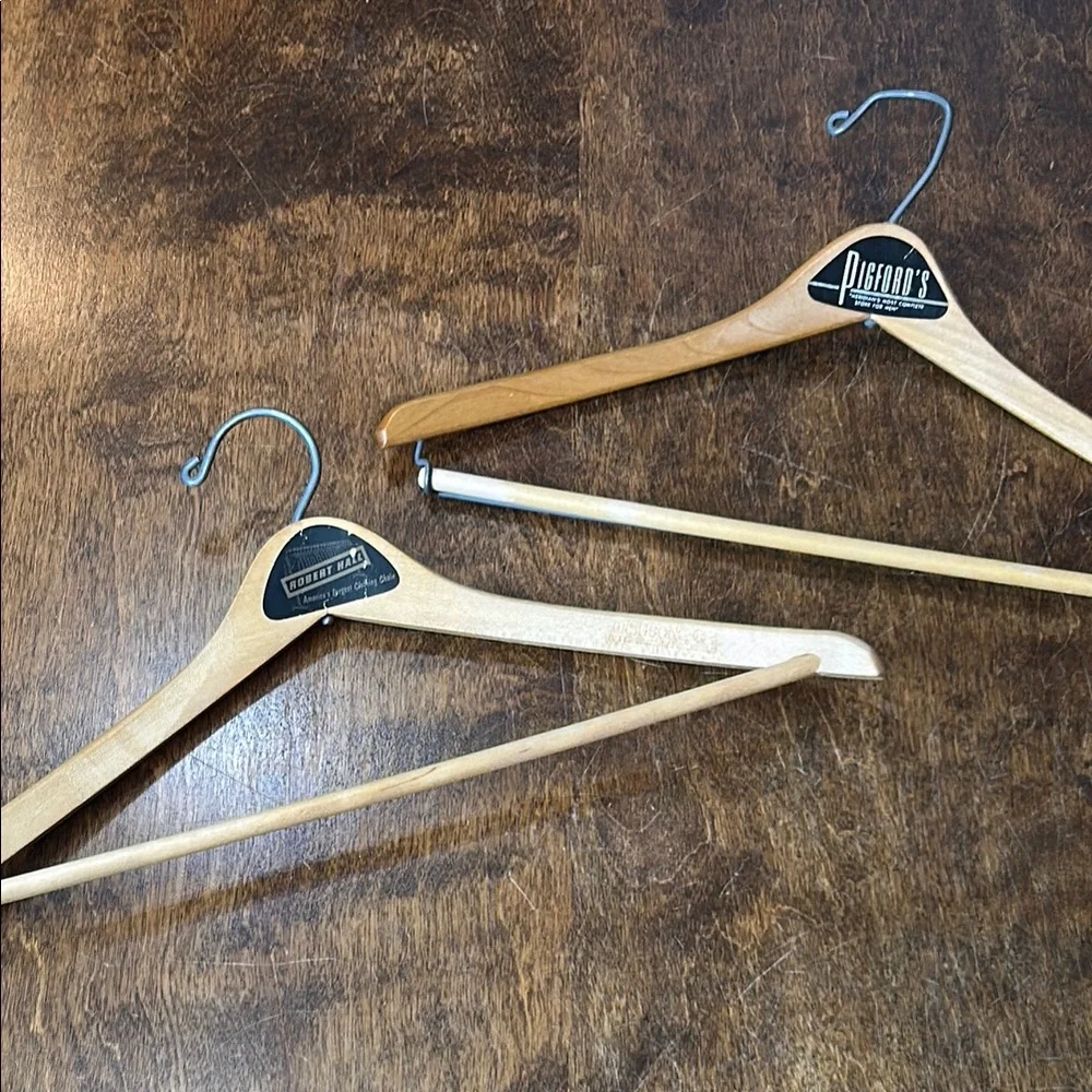 Vintage Wooden Hangers set of 2